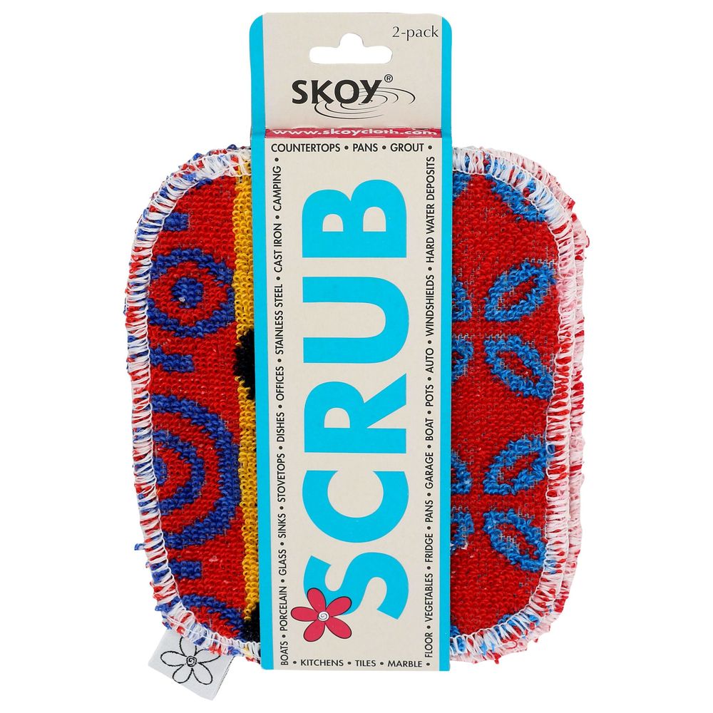 Skoy Assorted Color Scrub, Variety Pack, 2 Count -- 12 Per Case