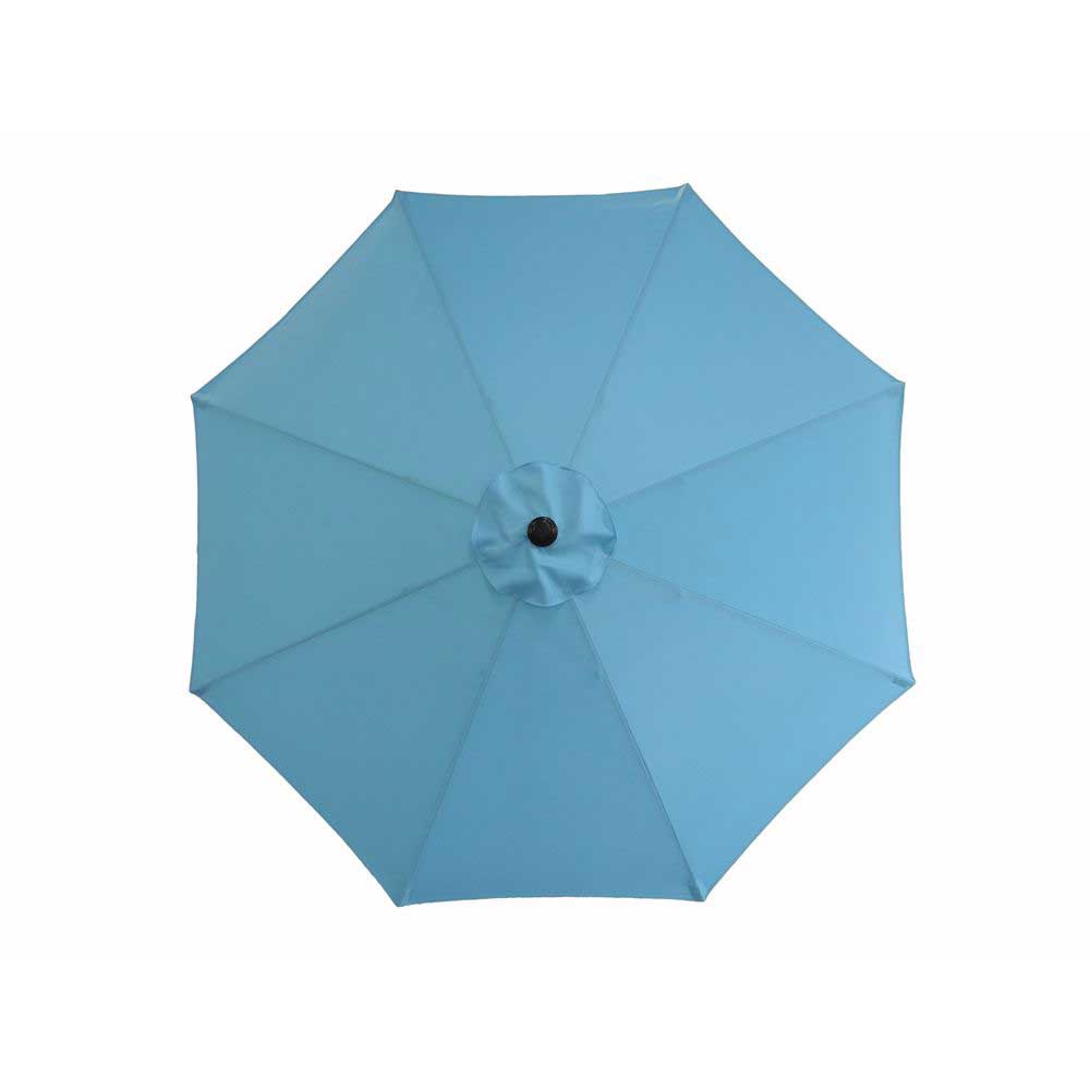 American Maid Aluminum Light Blue Umbrella With Crank, 9 Feet -- 4 Per Case