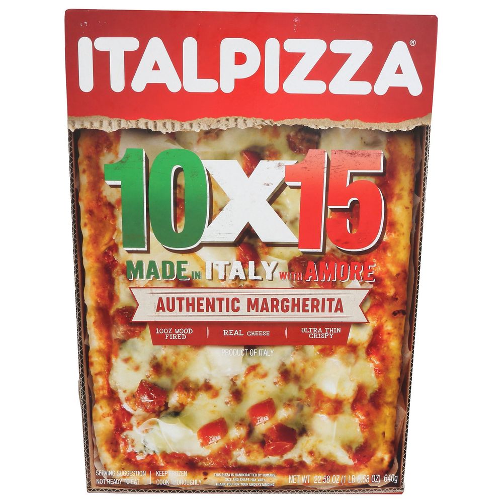 【pizza】 Italpizza 10 x 15 Italian Wood Fired Authentic Margherita Pizza