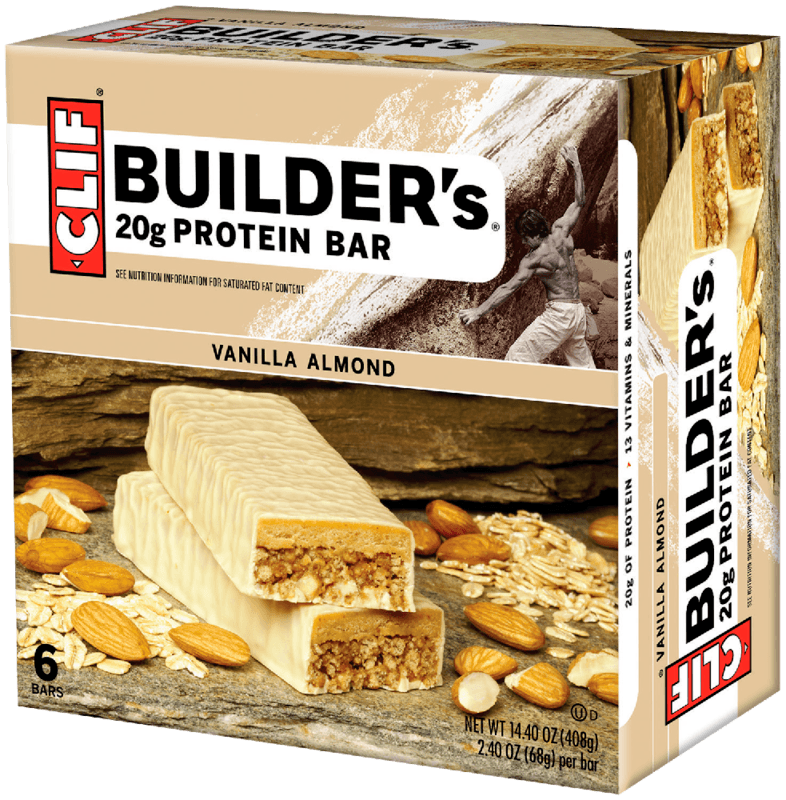 Clif Builders Vanilla Almond Bar, 6 Count -- 6 Per Case