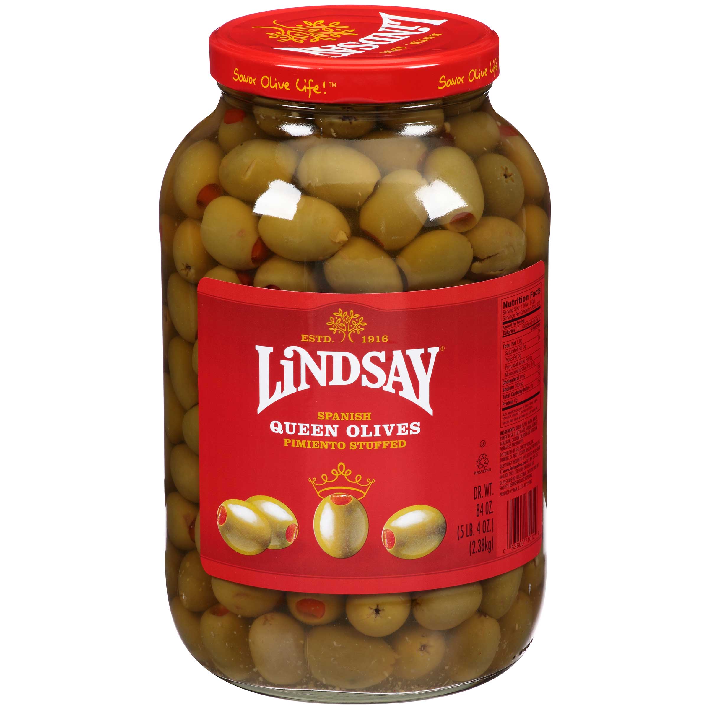 ONEUS OLIVEYOUNG LUCKY DRAWゴニセット Lindsay Stuffed Queens Spanish Green Olives 100/120, 84 Ounce -- 4