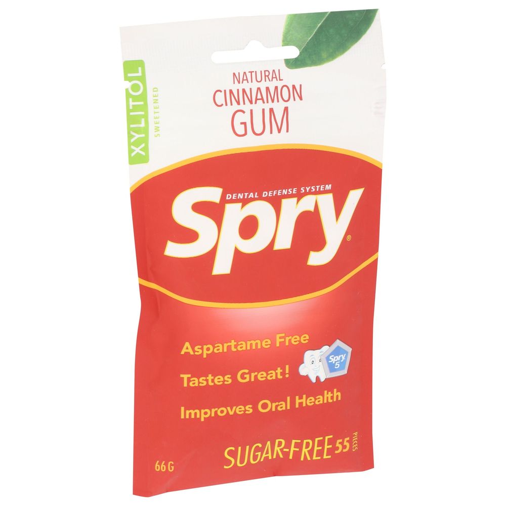 Spry Sugar-free Cinnamon Dental Defense Gum, 55 Count -- 12 Per Case