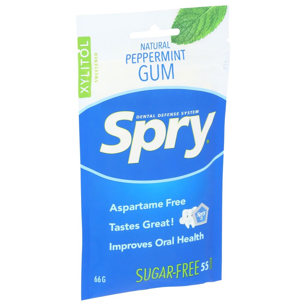 Spry Sugar-free Peppermint Dental Defense Gum, 55 Count -- 12 Per Case