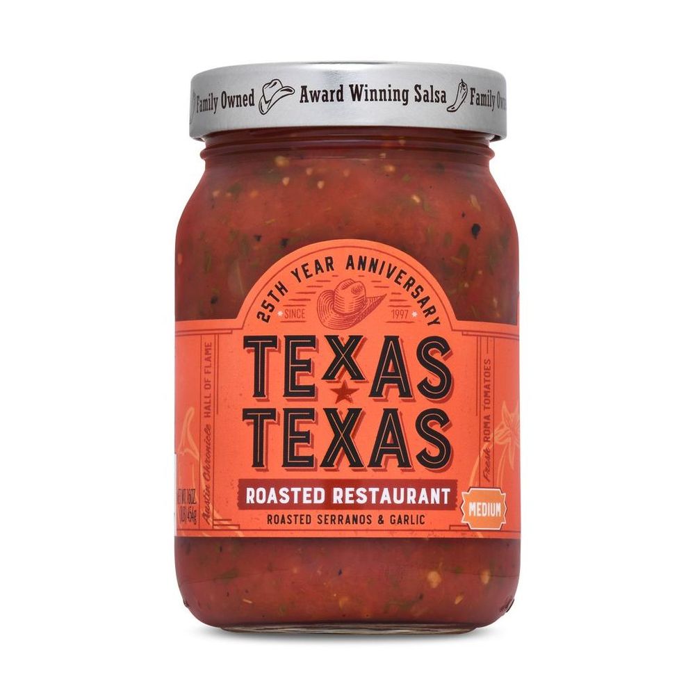 Texas Texas Roasted Restaurant Style Medium Salsa, 16 Ounce -- 6 Per Case