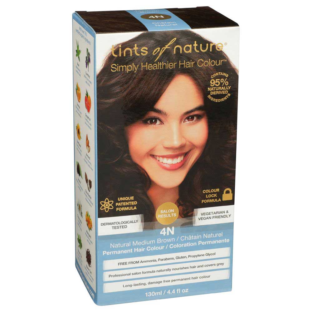 Tints Of Nature 4n Natural Medium Brown Permanent Hair Colour, 4.4 Fluid Ounce