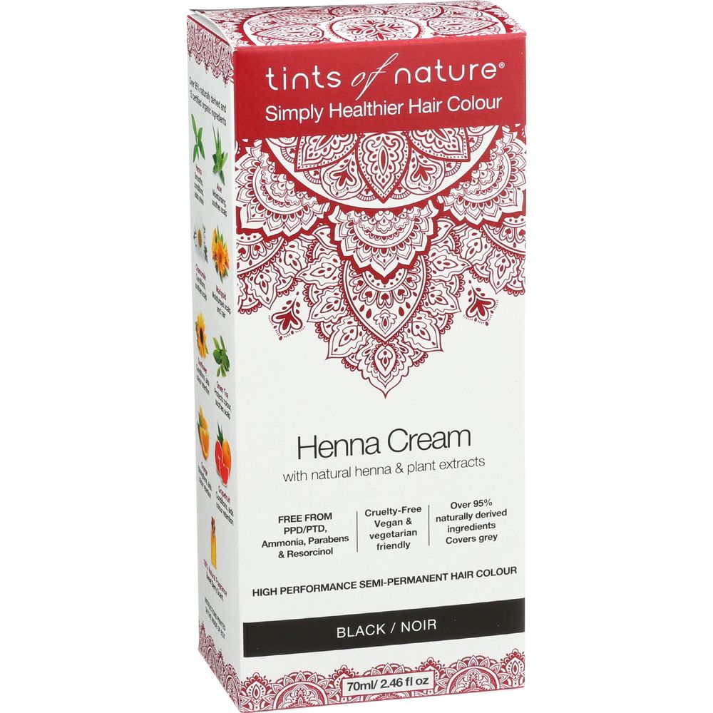 Tints Of Nature Black Henna Cream Hair Color, 2.46 Fluid Ounce
