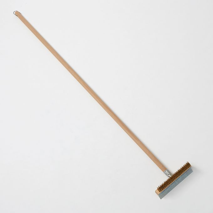 American Metalcraft Wood Pizza Oven Brush With 60 Inch Handle