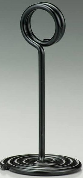 American Metalcraft Black Stainless Steel Swirl Base Number Stand, 3 Inch Dia. X 8 Inch