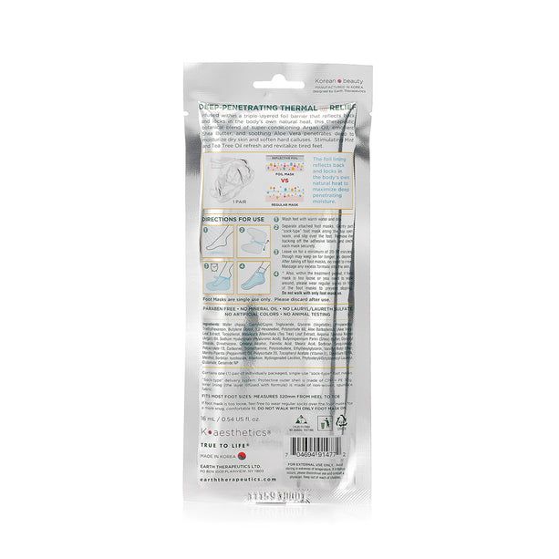Earth Therapeutics Thermal Moisturizing Foot Mask, 2 Count