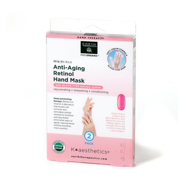 Earth Therapeutics Retinol Anti-aging Hand Mask, 2 Count