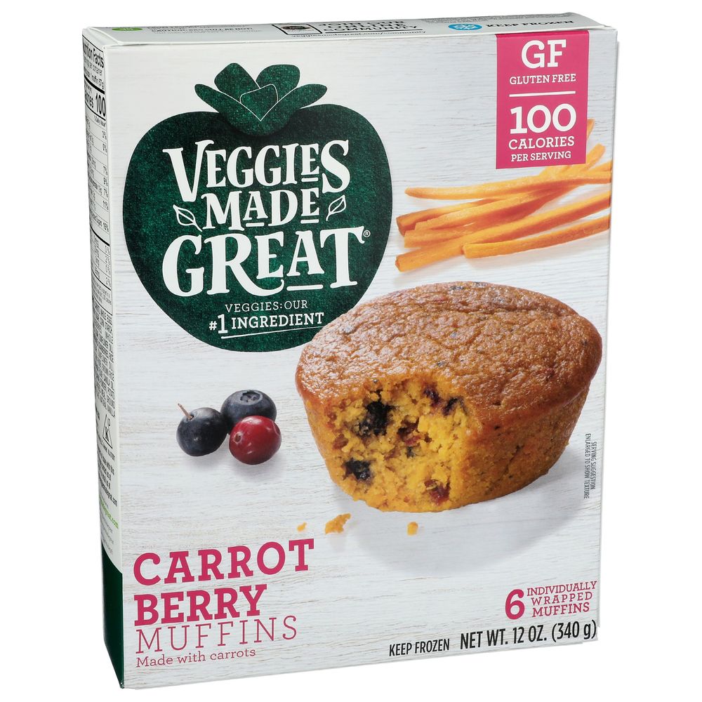 Veggies Made Great Carrot Berry Muffin, 12 Ounce -- 8 Per Case