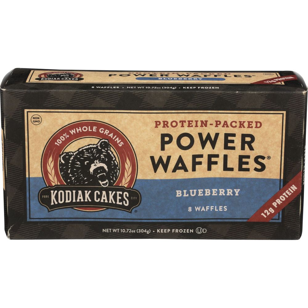 Kodiak Blueberry Power Waffle, 10.72 Ounce -- 8 per case
