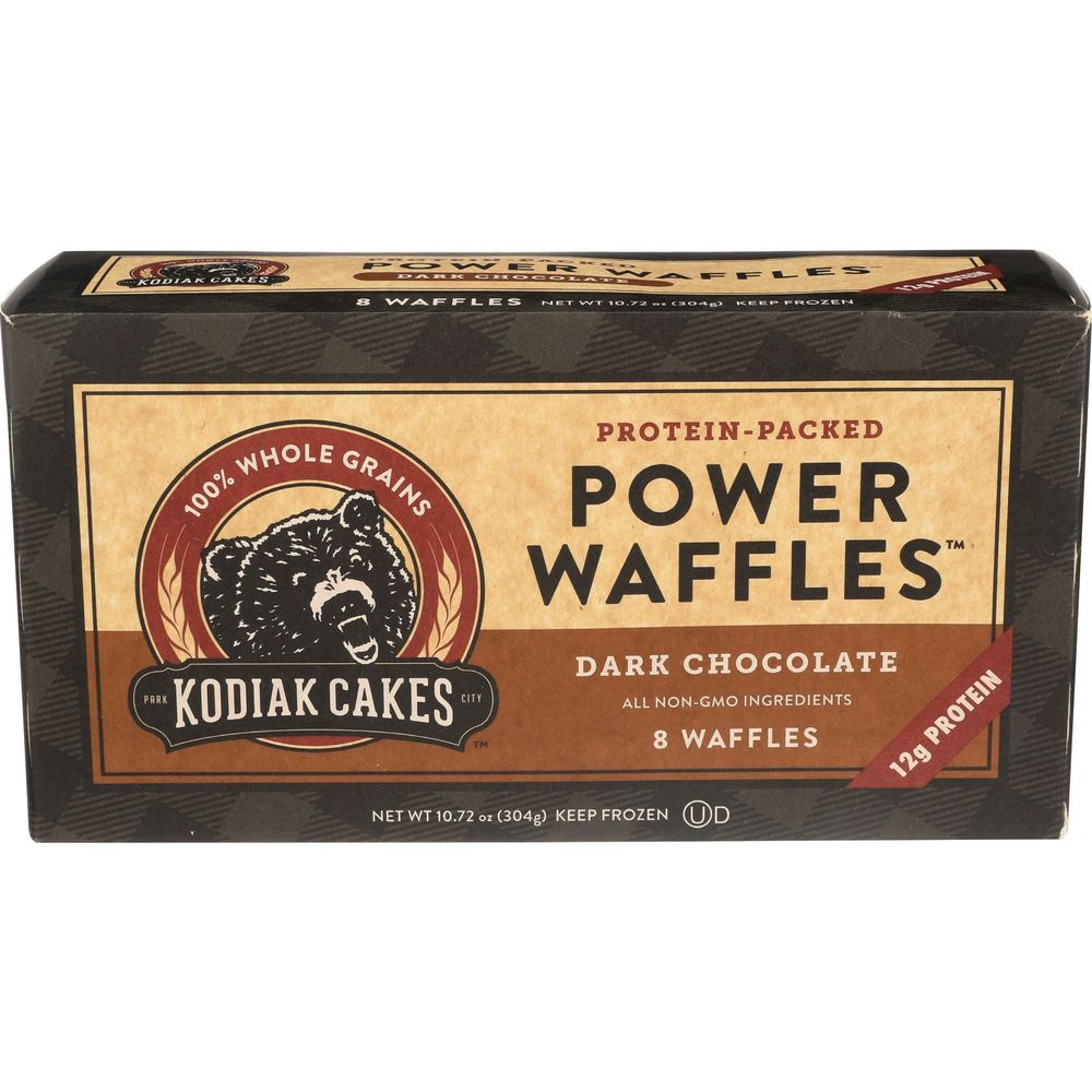 Kodiak Dark Chocolate Power Waffles, 10.72 Ounce -- 8 per case