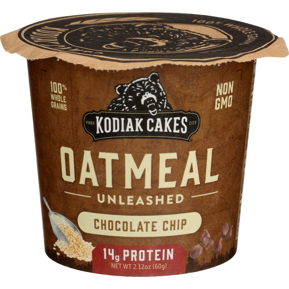 Kodiak Cakes Chocolate Chip Unleashed Oatmeal Cup, 2.12 Ounce -- 12 per case