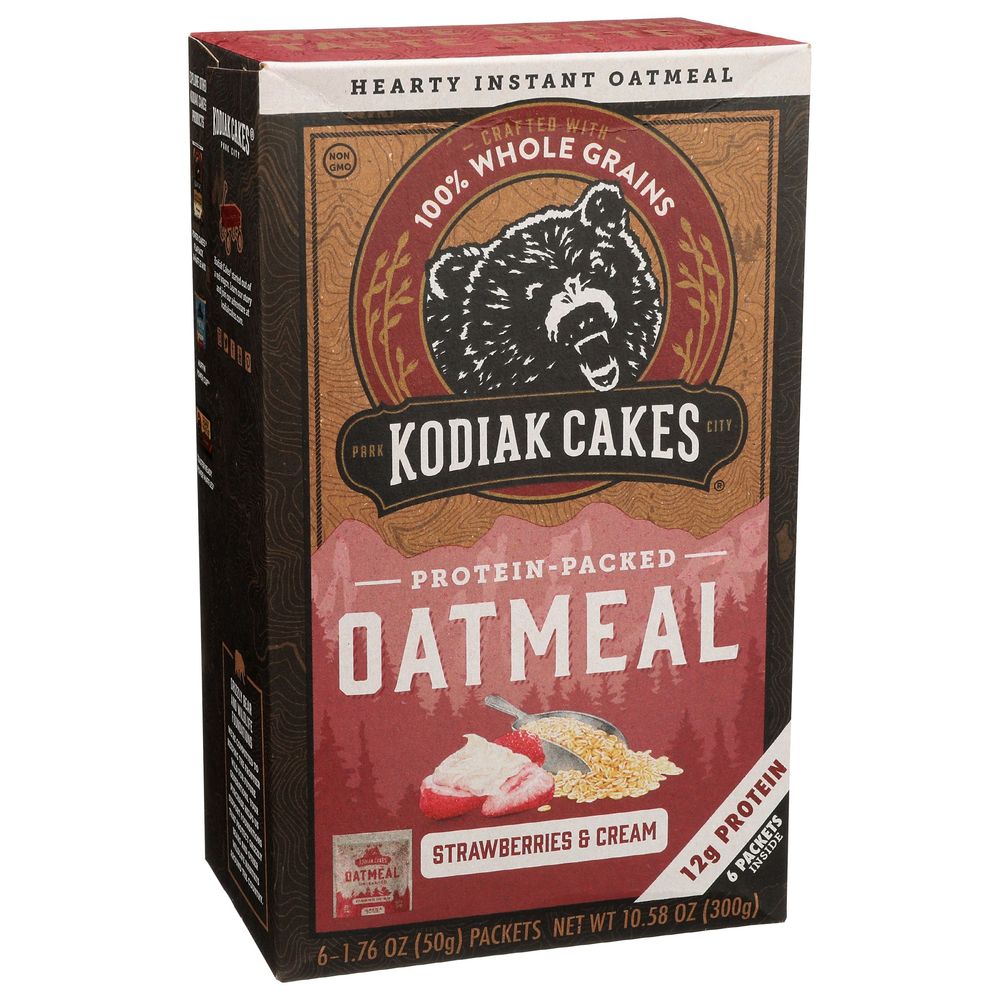 Kodiak Protein Packed Strawberries and Cream Oatmeal, 10.58 Ounce -- 6 per case
