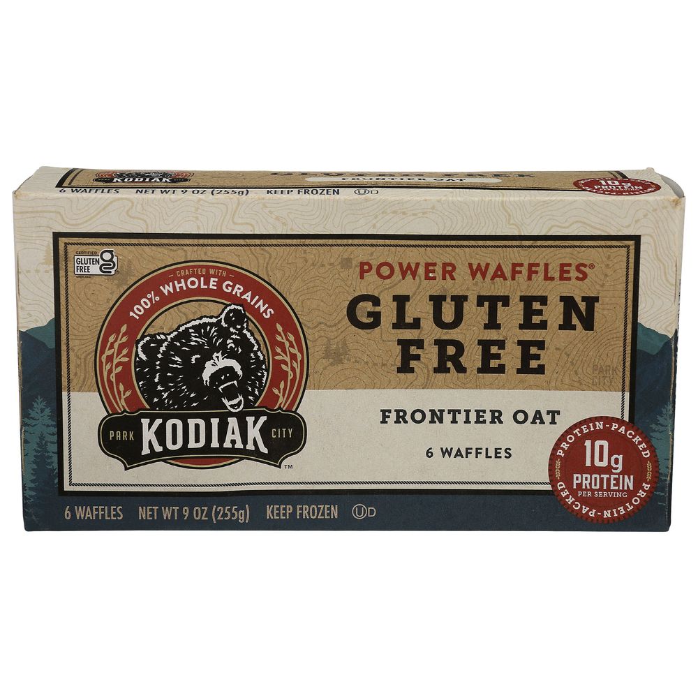 Kodiak Gluten Free Frontier Oat Power Waffles, 9 Ounce -- 8 per case