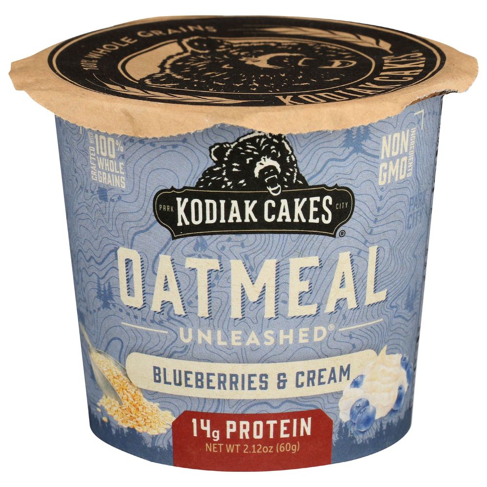 Kodiak Blueberries and Cream Unleashed Oatmeal Cup, 2.12 Ounce -- 12 per case