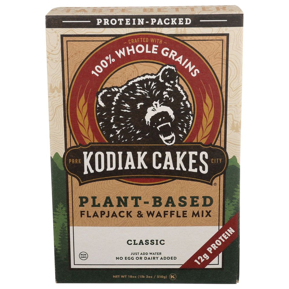 Kodiak Cakes Plant Based Flapjack and Waffle Mix, 18 Ounce -- 6 per case