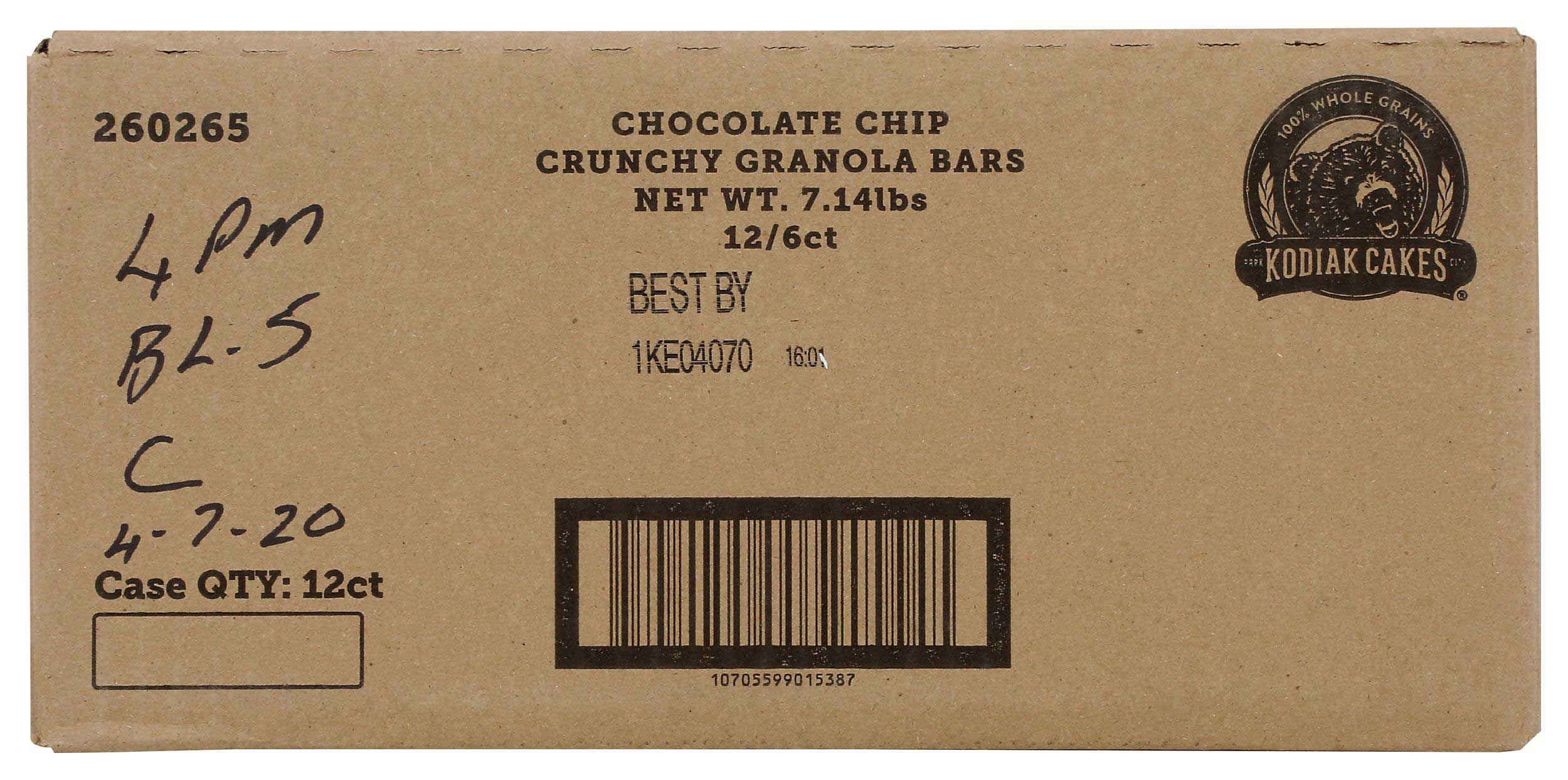割引CNPBerry 1.0ml最高品質CBP CRDP CRDH THXE58 Kodiak Chocolate Chip Crunchy Granola Bar, 9.5 Ounce -- 12