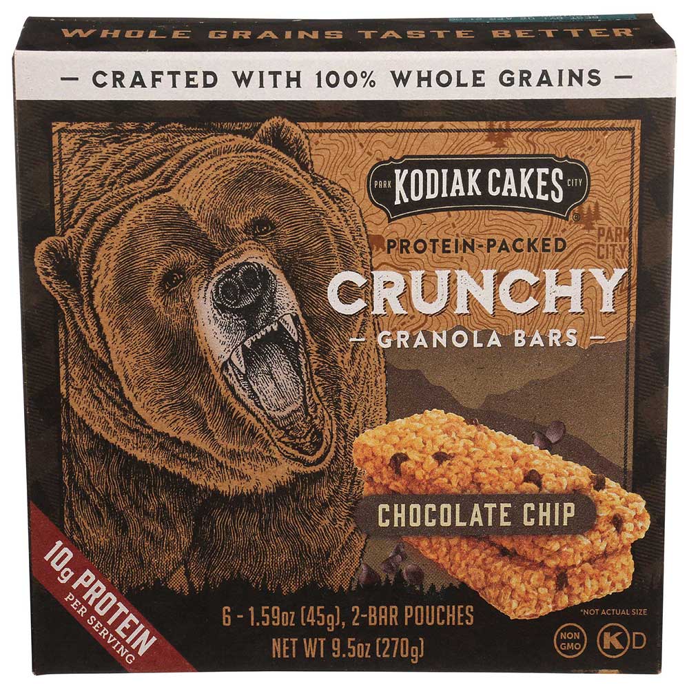 Kodiak Chocolate Chip Crunchy Granola Bar, 9.5 Ounce -- 12 per case