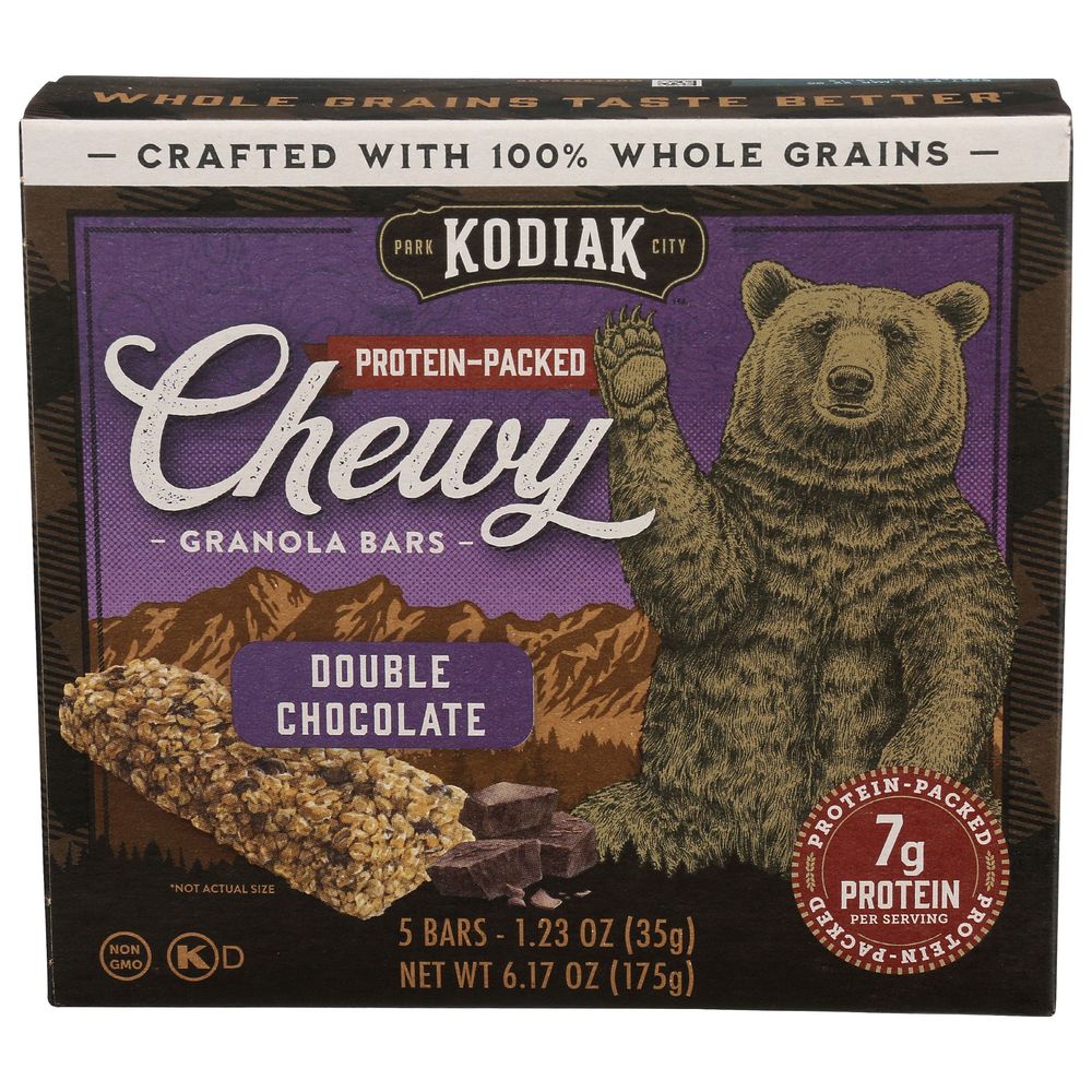 Kodiak Protein Packed Double Chocolate Chewy Granola Bar, 6.17 Ounce -- 12 per case