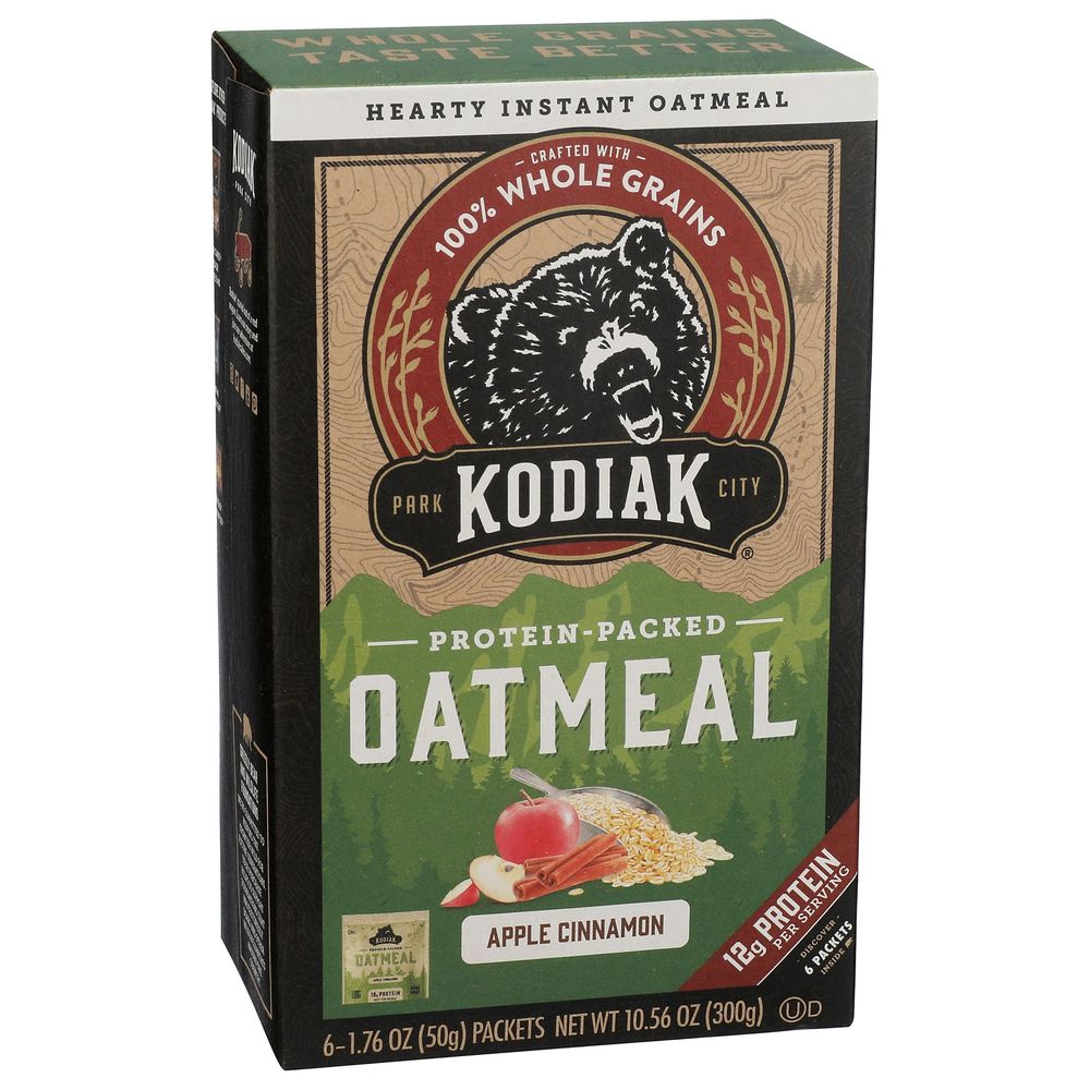 Kodiak Protein Packed Apple Cinnamon Oatmeal, 10.58 Ounce -- 6 per case