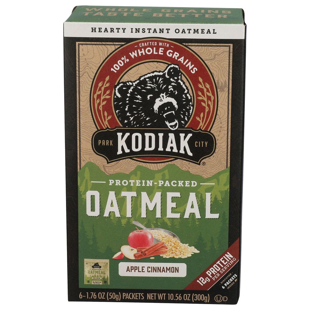 Kodiak Protein Packed Apple Cinnamon Oatmeal, 10.58 Ounce -- 6 per case