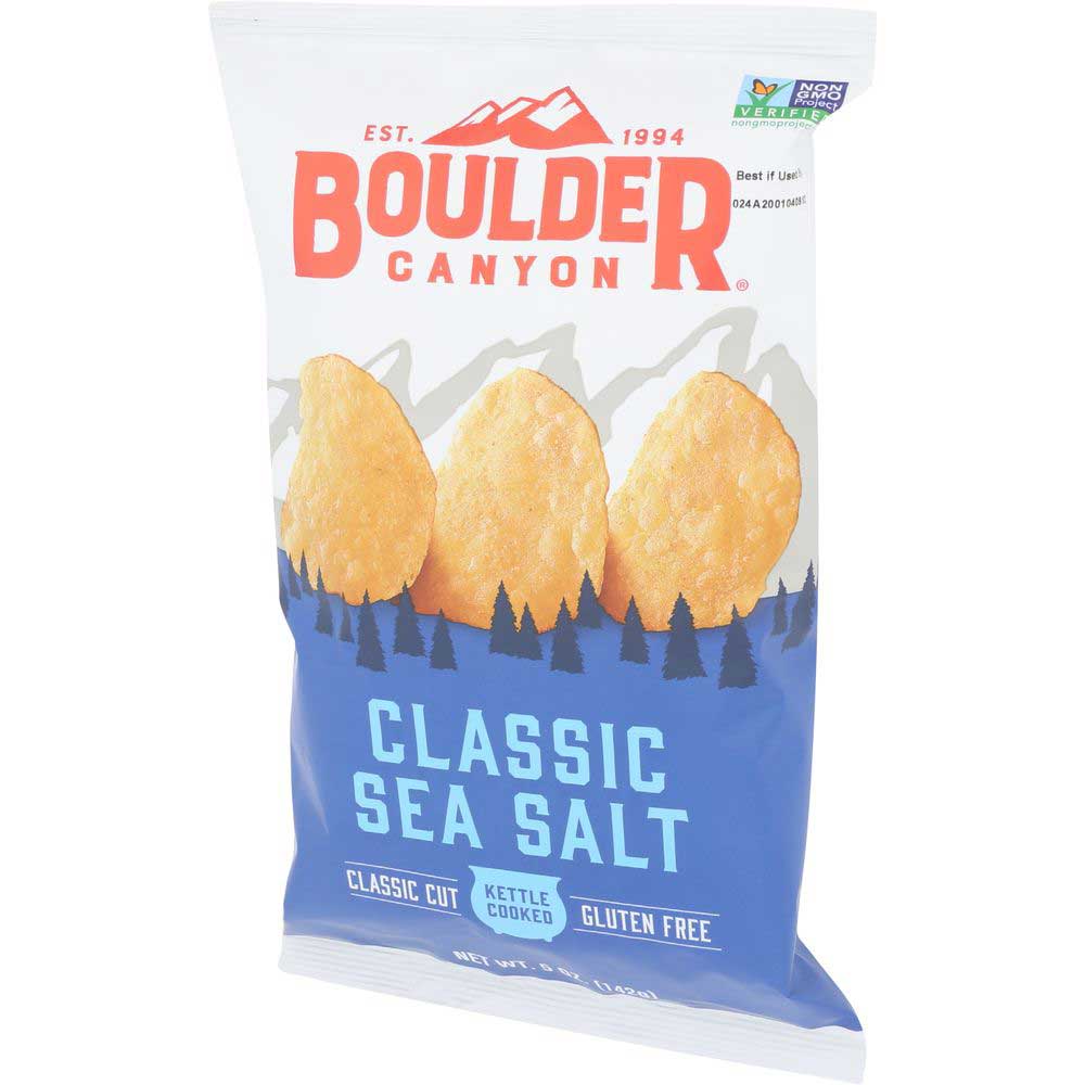 Boulder Chips Low Fat Original Kettle Potato Chips, 5 Ounce -- 12 per case.