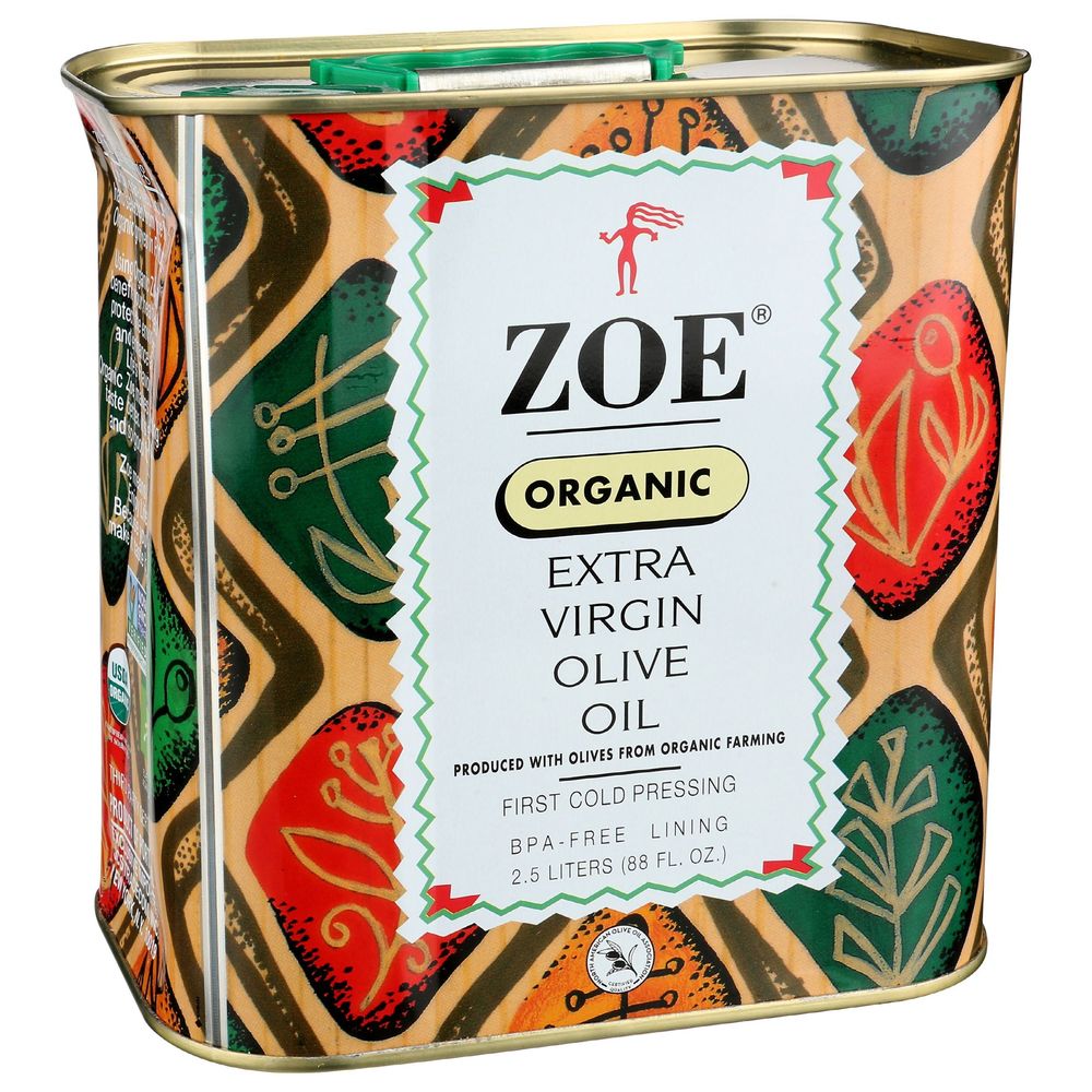 Zoe Organic Extra Virgin Olive Oil, 2.5 Liter -- 4 Per Case