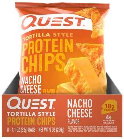 Quest Nacho Cheese Tortilla Protein Chips, 1.1 Ounce -- 8 per case
