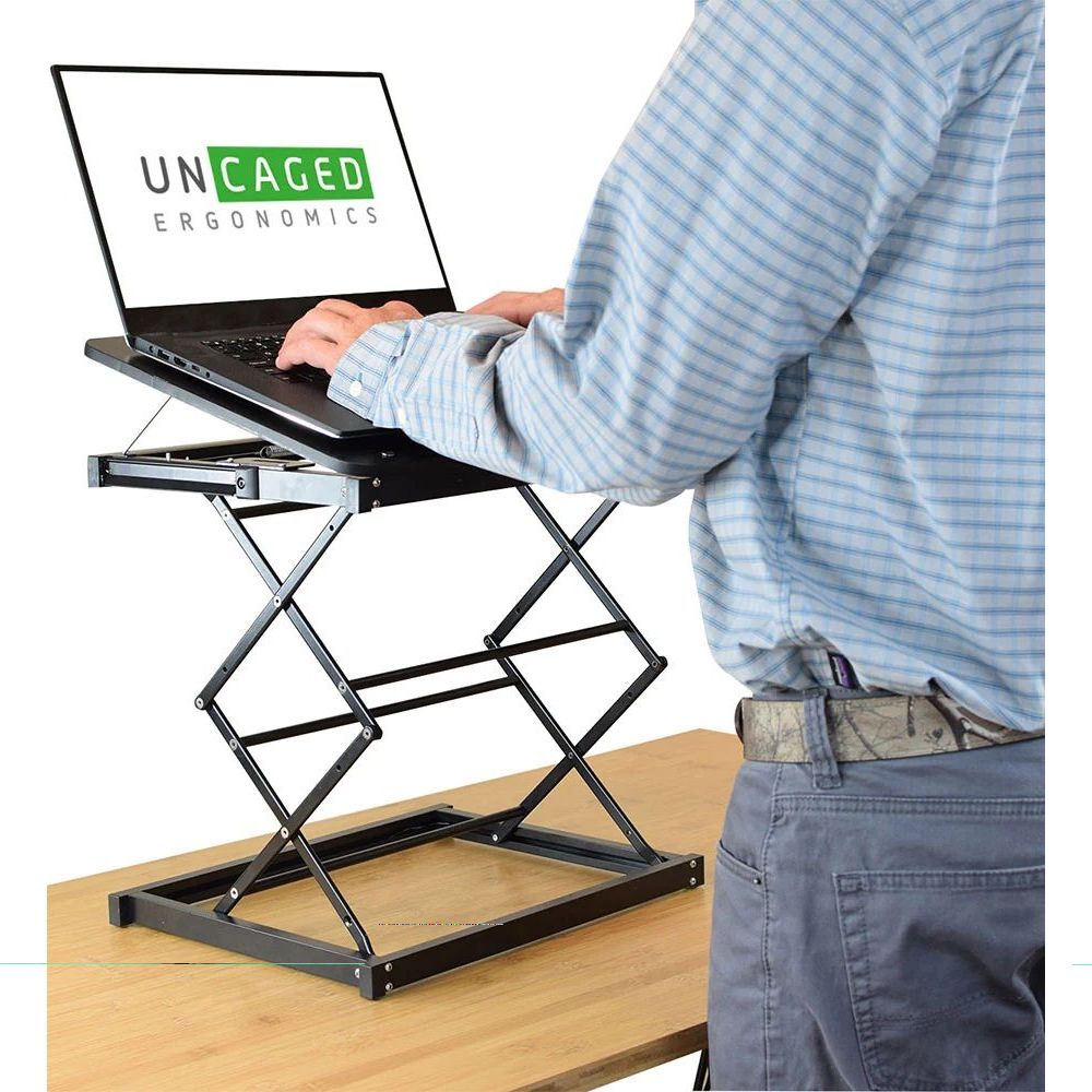 Uncaged Ergonomics Aluminum Cd4 Ergonomic Laptop Stand And Standing Desk
