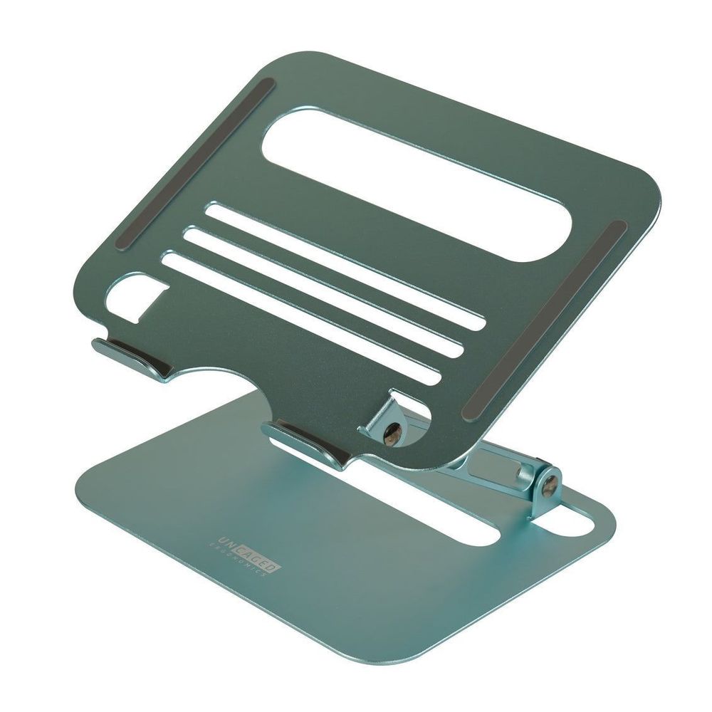 Uncaged Ergonomics Anodized Aluminum Ocean Blue RISE Adjustable Laptop ...