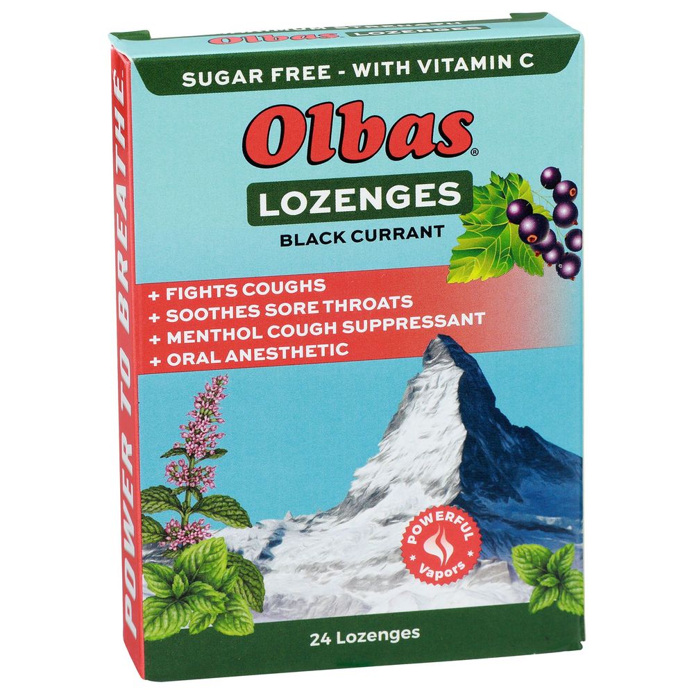 Olbas Black Currant Lozenges, 24 Count