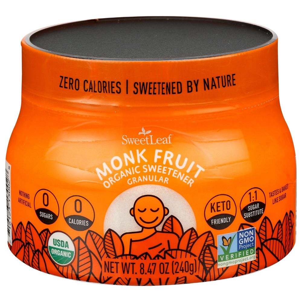 Sweetleaf Organic Monk Fruit Sweetener Granular, 8.47 Ounce -- 6 Per Case