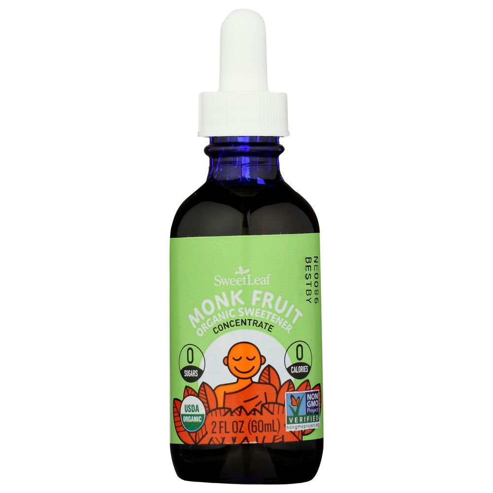 Sweet Leaf Unflavored Monk Fruit Liquid Sweetener, 2 Ounce -- 6 Per Case