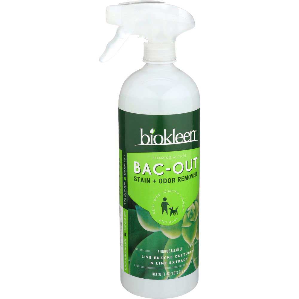 Biokleen Bac Out Stain Plus Odor Remover Foam Spray, 32 Fluid Ounce -- 6 Per Case