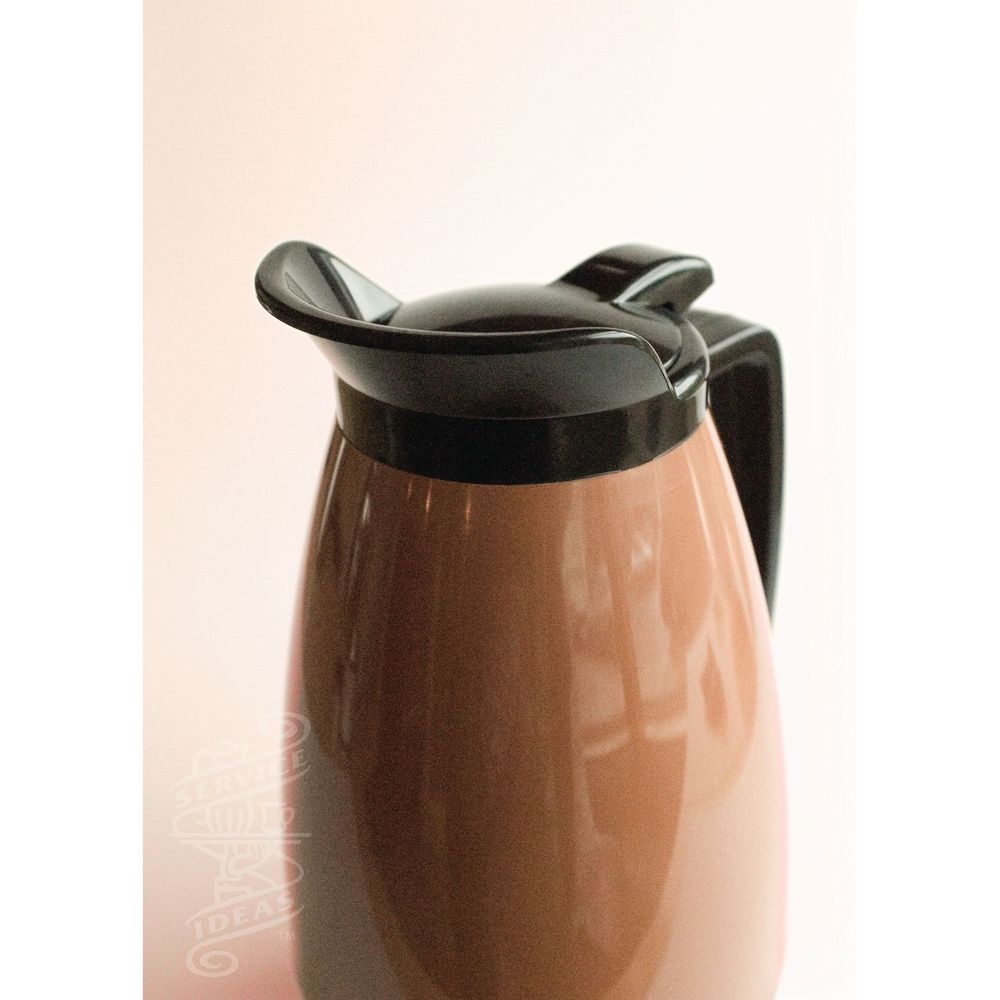 Service Ideas Thermo Serv Metallic Copper And Black Finish Foam Insulated Server With Flip Top Lid, 1 Liter Capacity
