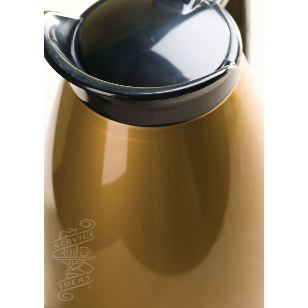 Service Ideas Thermo Serv Metallic Gold And Black Finish Foam Insulated Server With Flip Top Lid, 1 Liter Capacity