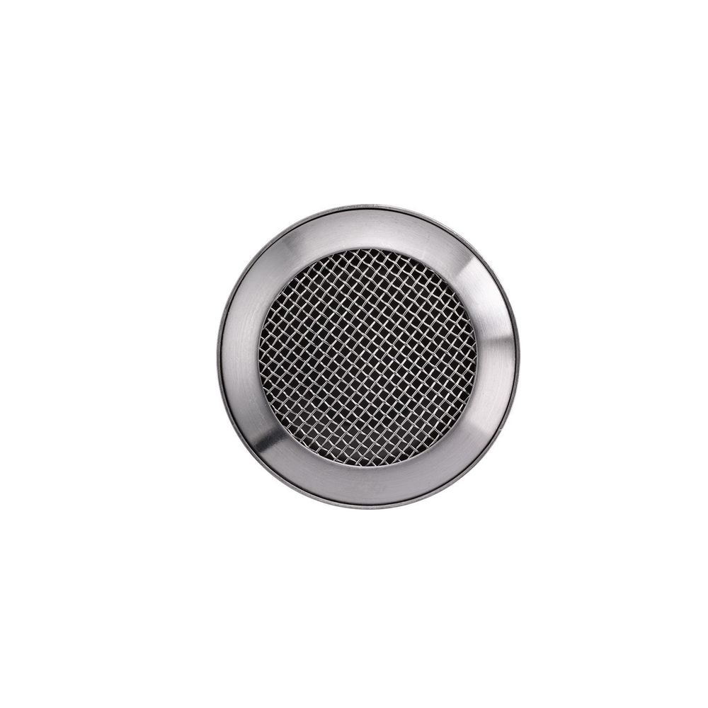 Service Ideas Stainless Steel Brushed Finish Unprinted Mesh Top Condiment Shaker, 6 Ounce Capacity