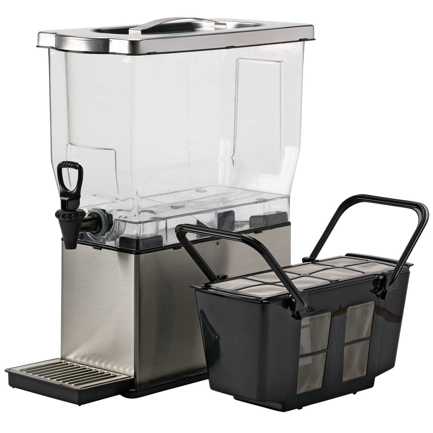 Service Ideas Cold Brew N Serv Brushed Stainless and Black Complete ...