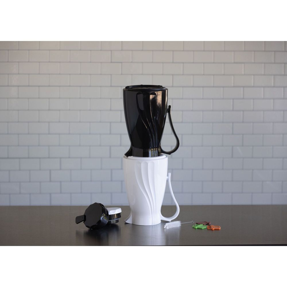 Service Ideas Twist N Serv Black Foam Insulated Carafe With Push Button Lid, 1.2 Liter Capacity