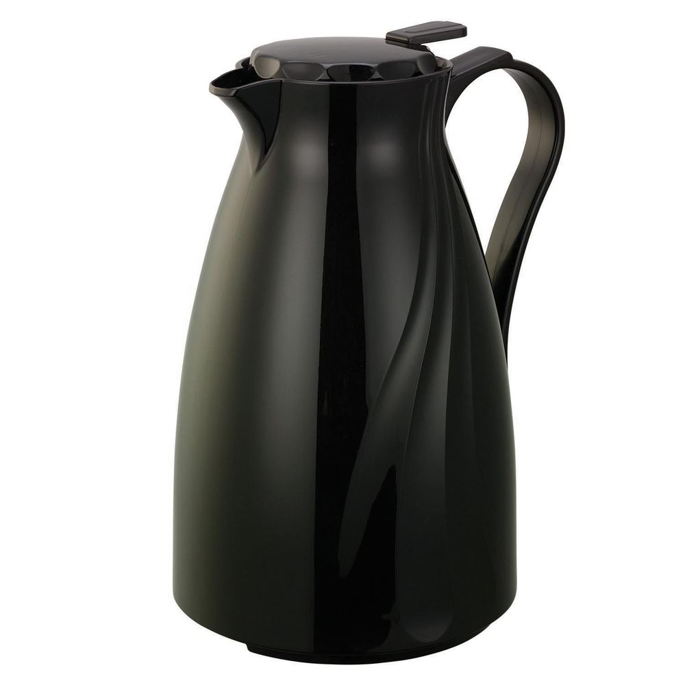 Service Ideas Twist N Serv Black Foam Insulated Carafe With Push Button Lid, 2 Liter Capacity