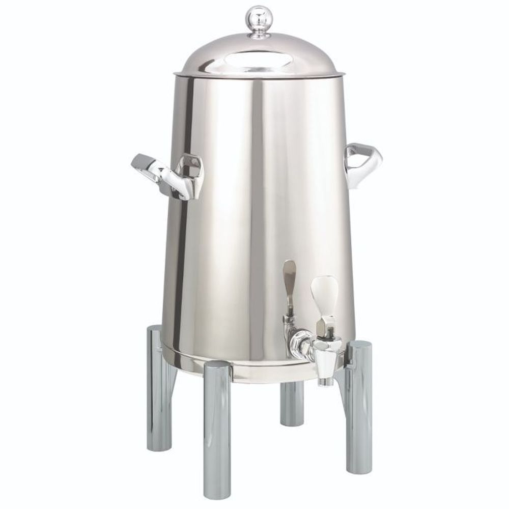 Service Ideas Flame Free Thermo Urn Round Stainless Polished Vacuum Insulated Urn, 3 Gallon Capacity
