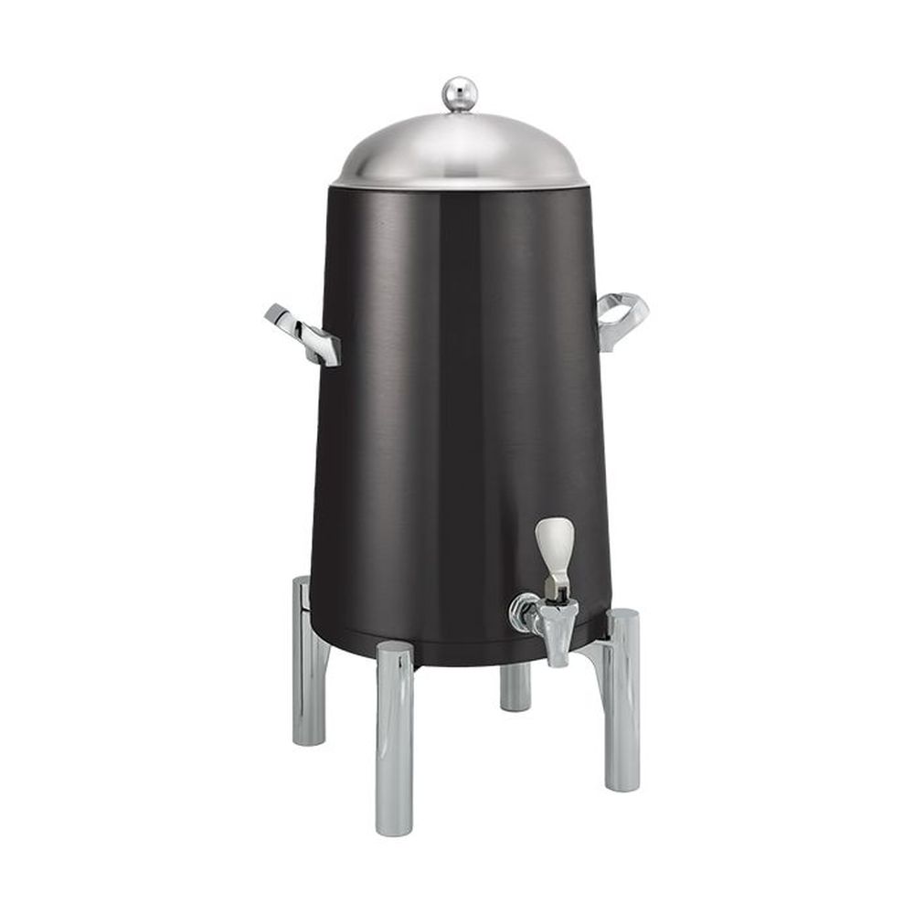 Service Ideas Flame Free Thermo Urn Metallic Elements Black Onyx Round Stainless Vacuum Insulated Urn, 5 Gallon Capacity