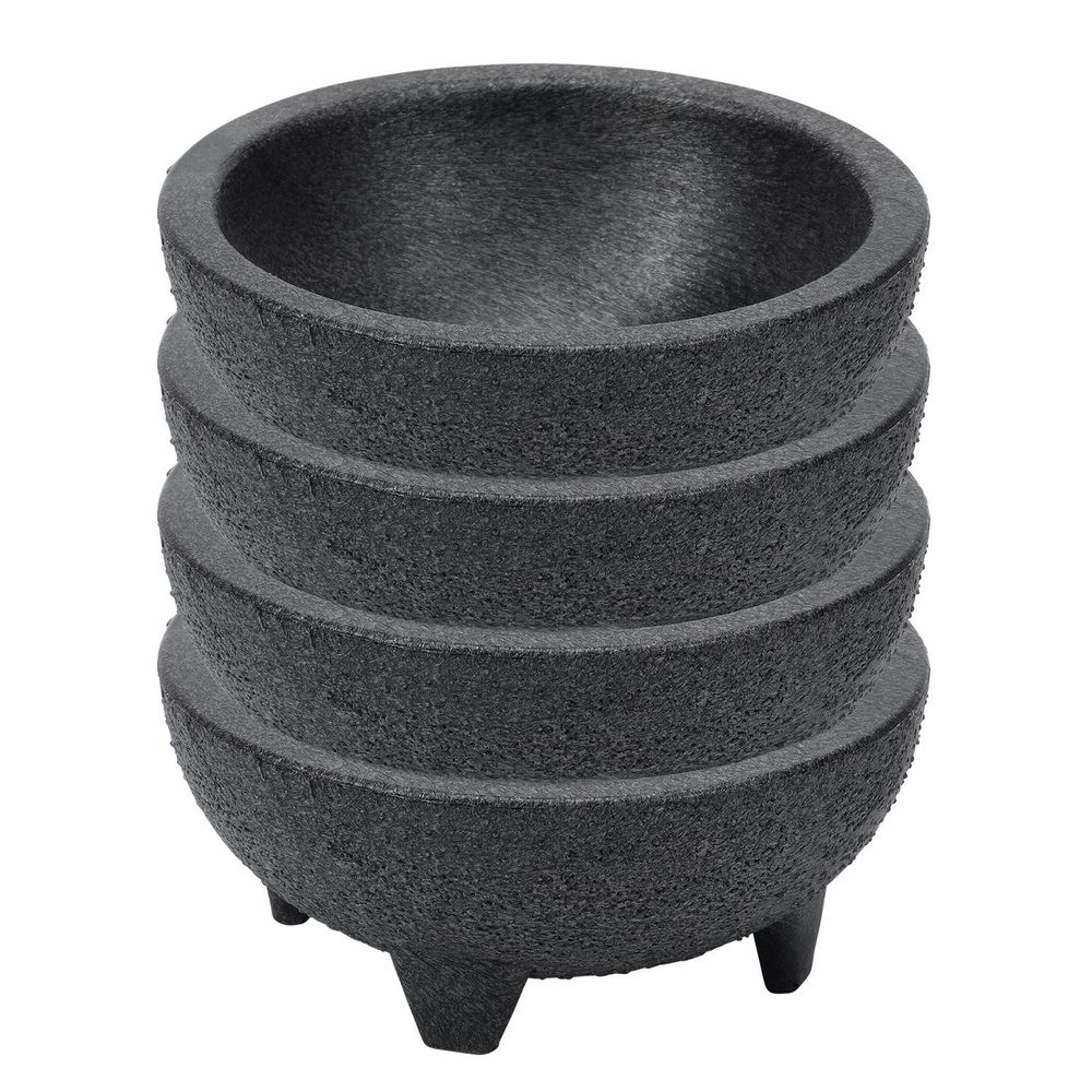 Service Ideas Fiesta Solutions Black 4 Ounce Salsa Bowl, 4 Count