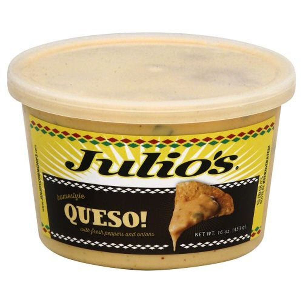 Julios Homestyle Queso With Fresh Peppers And Onion, 16 Ounce -- 6 Per Case