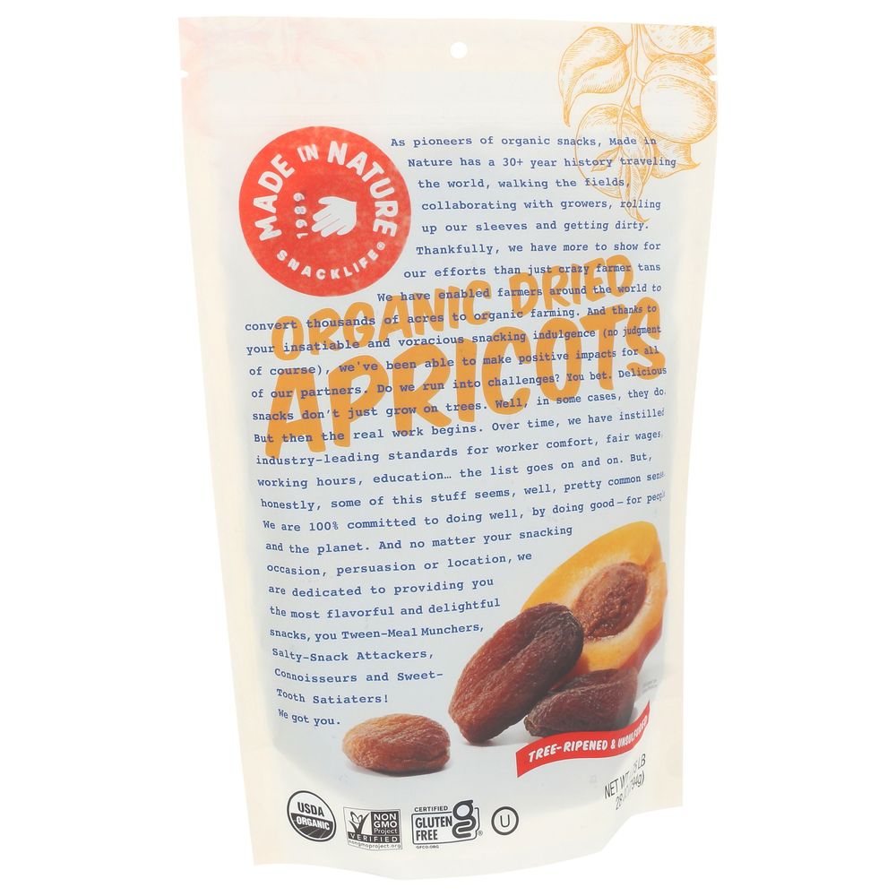 Made In Nature Organic Dried Apricots, 28 Ounce -- 6 Per Case