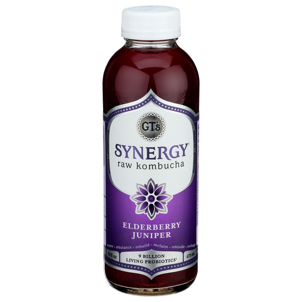 grandPa！　ROBUST RSC-53ML GTs Synergy Organic Elderberry Juniper Raw Kombucha, 16 Fluid