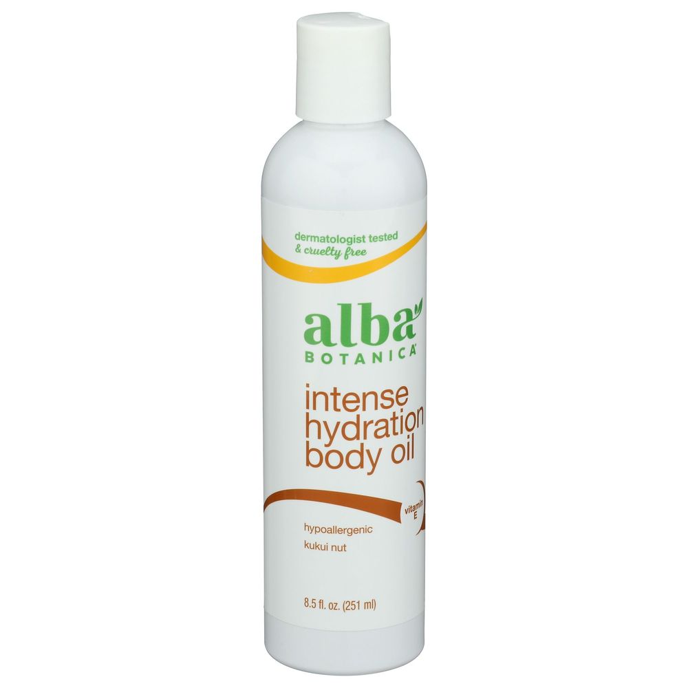 Alba Botanica Kukui Nut Intense Hydration Body Oil, 8.5 Ounce