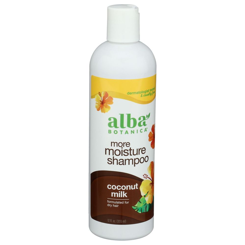 Alba Botanica Coconut Milk More Moisture Shampoo, 12 Ounce